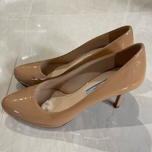 Prada - Tan Patent Leather Pumps